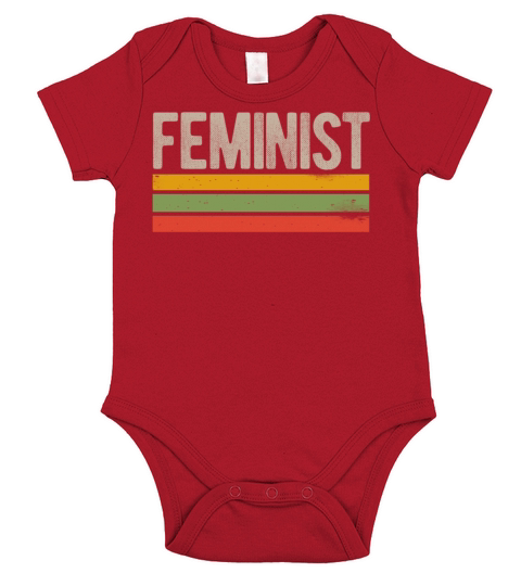 Feminist Womens Shirt Vintage Retro Short Sleeve Baby One-Piece