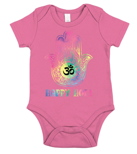 Happy Holi Hinduism Hindu Buddhist Holi Festival Short Sleeve Baby One-Piece