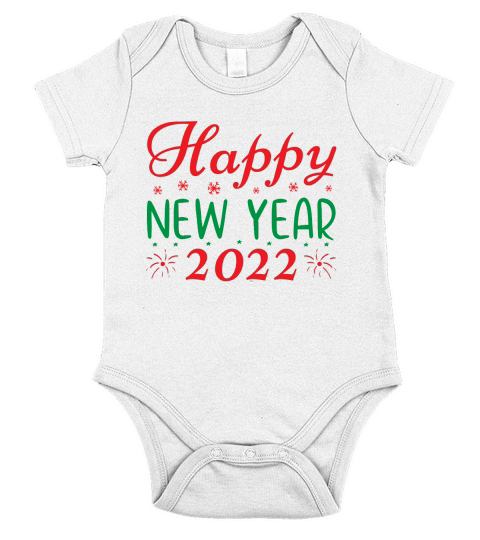 Happy new year 2022 Short Sleeve Baby One-Piece