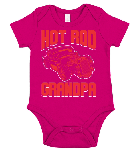 Hot Rod Grandpa Classic Car Dad Vintage Hotrod Short Sleeve Baby One-Piece