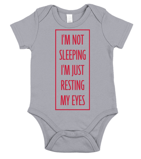im not sleeping quote Short Sleeve Baby One-Piece