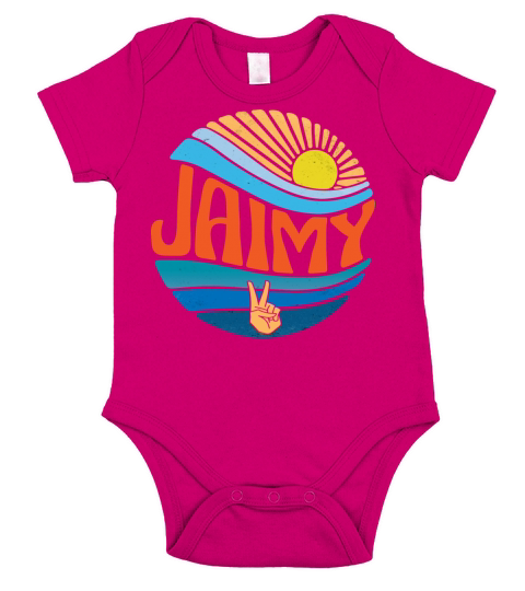 Jaimy Shirt Vintage Sunset Jaimy Groovy Tie Dye Short Sleeve Baby One-Piece