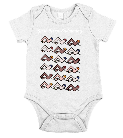 Just Keep Swimming Short Sleeve Baby One-Piece
