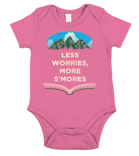 Less Worries More Smores Camping Food Camper Foodi Short Sleeve Baby One-Piece