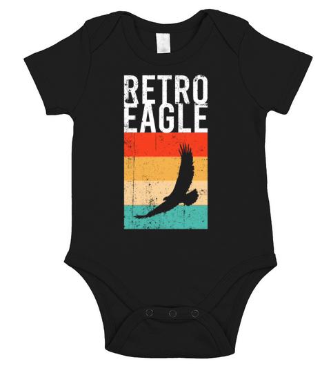 retro eagle Short Sleeve Baby One-Piece