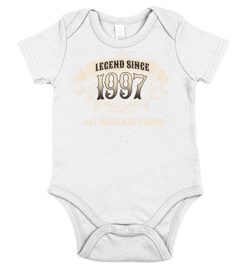 Retro Vintage Legend Since 1997 Original Parts Short Sleeve Baby One-Piece