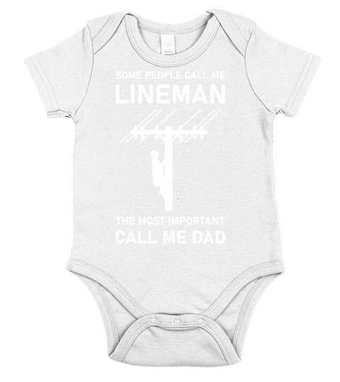 Some People Call me Lineman - Electrician Short Sleeve Baby One-Piece