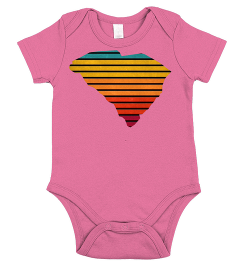 South Carolina sticker retro Short Sleeve Baby One-Piece