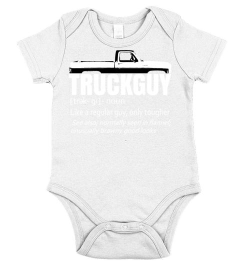 Truck Guy Definition Funny Short Bed Squarebody Short Sleeve Baby One-Piece