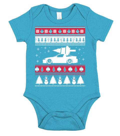 Ugly Christmas sweater for car lover Short Sleeve Baby One-Piece