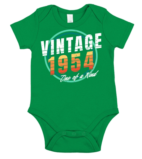 Vintage 1954 Shirt for Men Women 69 Year Old 69th Short Sleeve Baby One-Piece