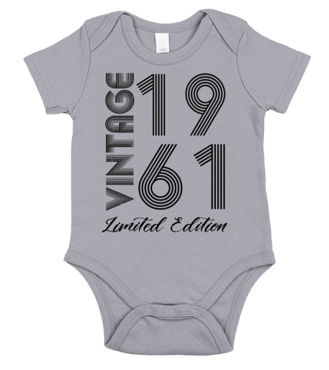 Vintage 1961 Vintage Birthday Retro Vintage Short Sleeve Baby One-Piece