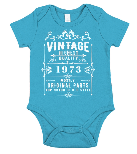 Vintage 1973 Vintage Short Sleeve Baby One-Piece