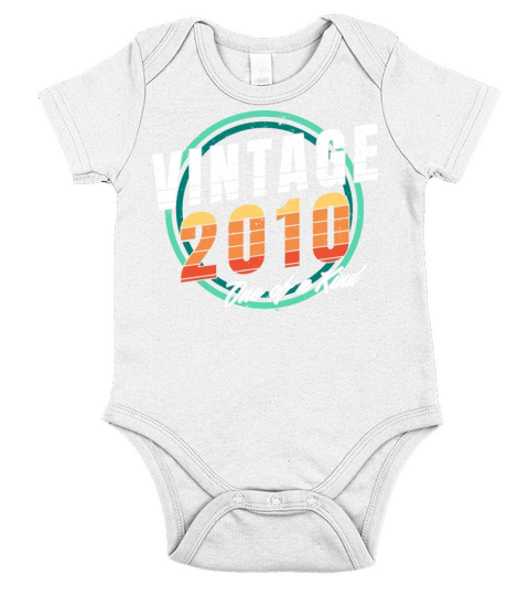 Vintage 2010 Shirt for Men Women 13 Year Old 13rd Short Sleeve Baby One-Piece