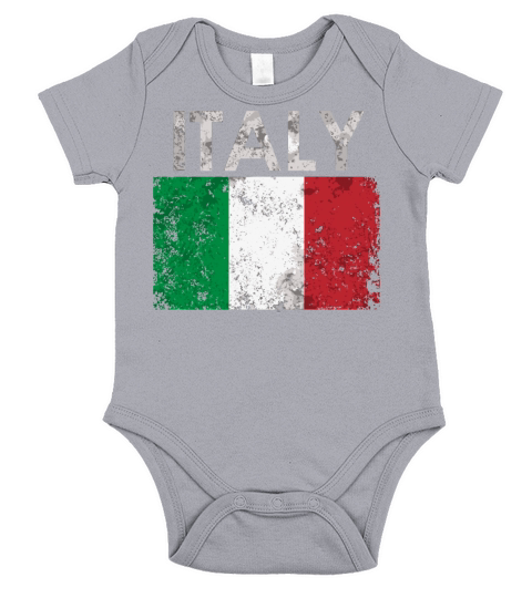 Vintage Italy Italia Italian Flag Pride Short Sleeve Baby One-Piece