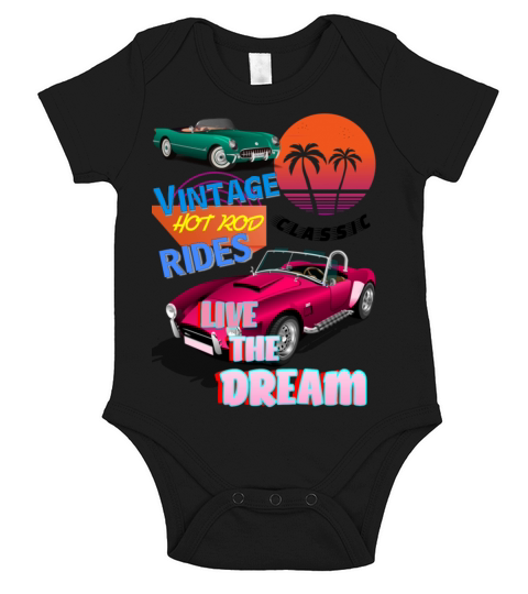 Vintage Rides Short Sleeve Baby One-Piece