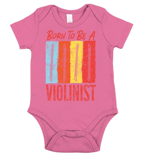 Violin Violinist Retro Vintage Short Sleeve Baby One-Piece