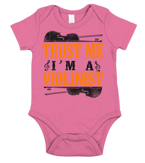 Violin Violinist Vintage Trust Me Short Sleeve Baby One-Piece