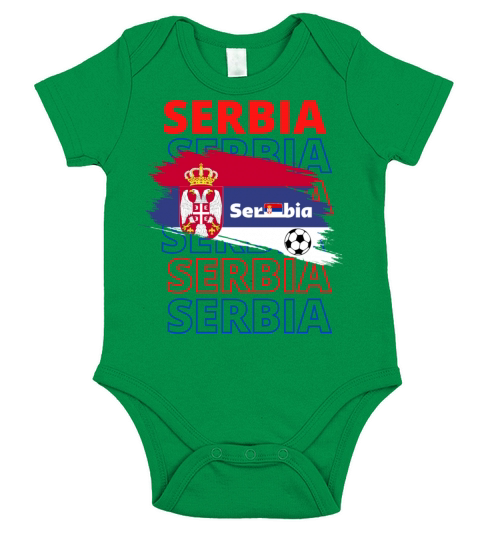 World Serbia Soccer Vintage Short Sleeve Baby One-Piece