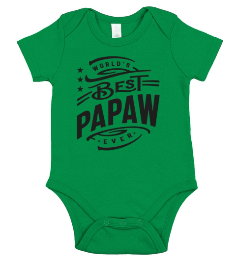 Worlds Best Papaw Ever Funny Short Sleeve Baby One-Piece