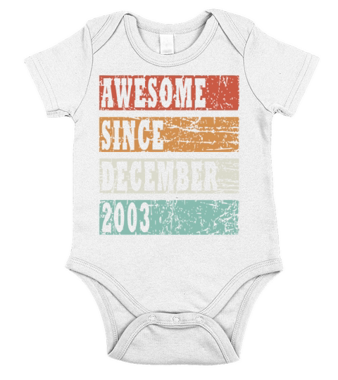 Year of construction 2003 December born gift idea Short Sleeve Baby One-Piece