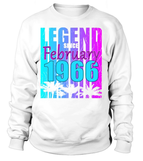 1966 Born Legend February Vintage Sweatshirt Unisex