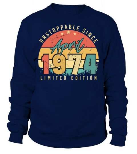 1974 April Vintage Sweatshirt Unisex