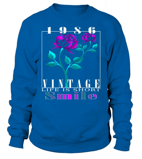 1986 Born Vintage Rose Gift Sweatshirt Unisex
