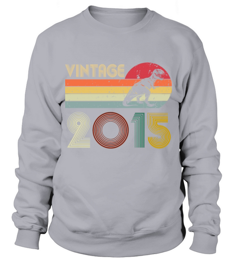 Boy Vintage 2015 7th Birthday 7 Years Old Dinosaur Sweatshirt Unisex