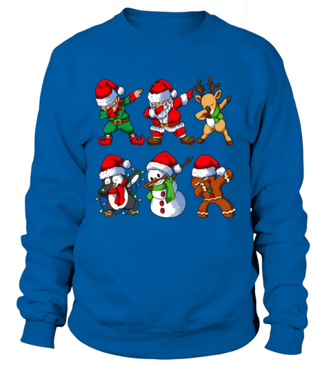 Dabbing Santa Elf Friends Christmas Kids Boys Men Sweatshirt Unisex