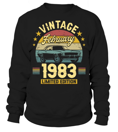February 1983 40 Years Old Vintage 40th Birthday Sweatshirt Unisex