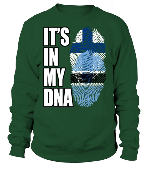 Finland And Botswanan Mix Heritage DNA Flag Sweatshirt Unisex