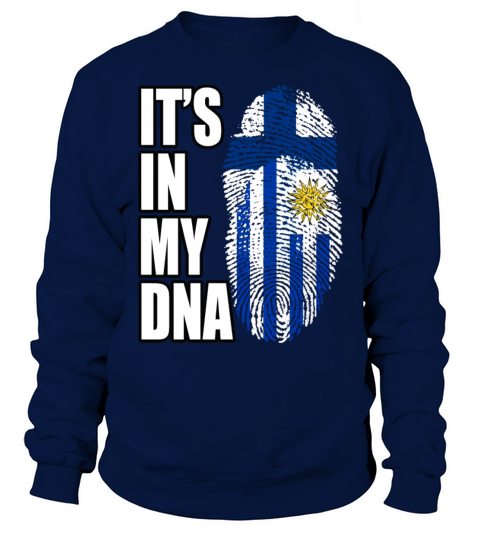 Finland And Uruguayan Mix Heritage DNA Flag Sweatshirt Unisex