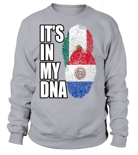 Paraguayan And Mexican Mix Heritage DNA Flag Sweatshirt Unisex