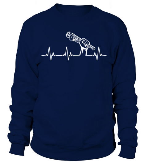 Plumbing Plumber Heartbeat Vintage Sweatshirt Unisex
