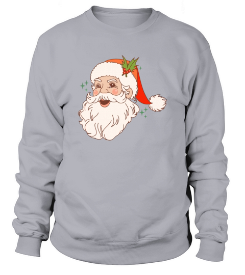 Merry Christmas retro vintage pink santa claus Sweatshirt Unisex