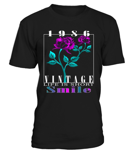 1986 Born Vintage Rose Gift T-Shirt Unisex