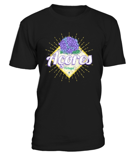 Azores Retro Hydrangea Flower Island Portugal T-Shirt Unisex
