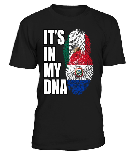 Paraguayan And Mexican Mix Heritage DNA Flag T-Shirt Unisex