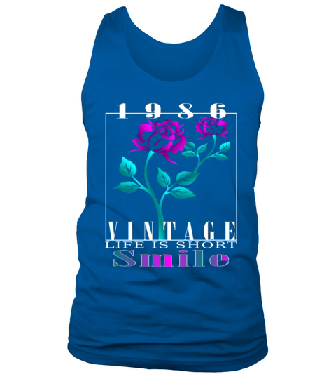 1986 Born Vintage Rose Gift Tank Top Unisex