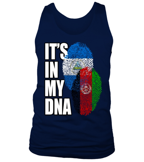 Afghan And Nicaraguan Mix Heritage DNA Flag Tank Top Unisex