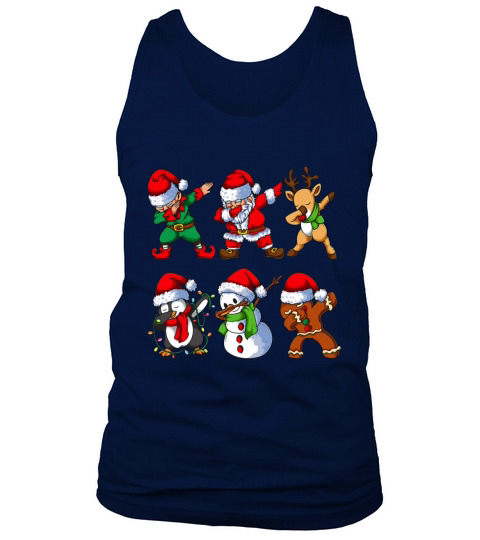 Dabbing Santa Elf Friends Christmas Kids Boys Men Tank Top Unisex