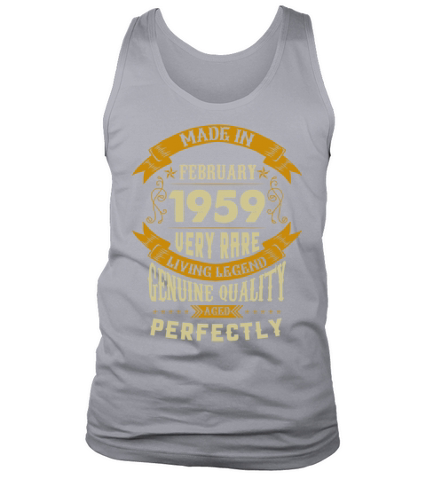 February 1959 Vintage Birthday Present Tank Top Unisex