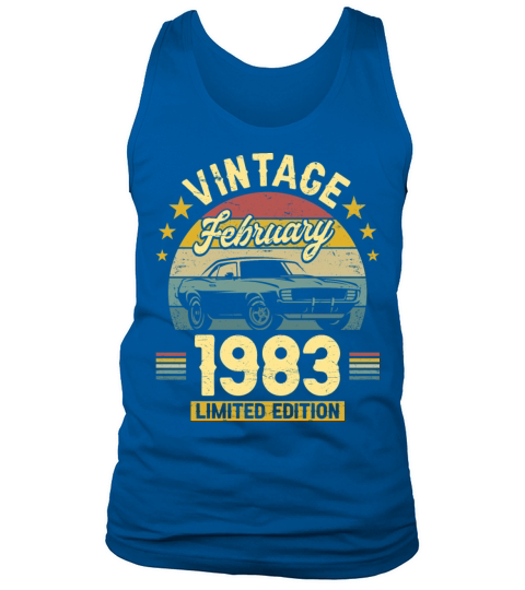 February 1983 40 Years Old Vintage 40th Birthday Tank Top Unisex