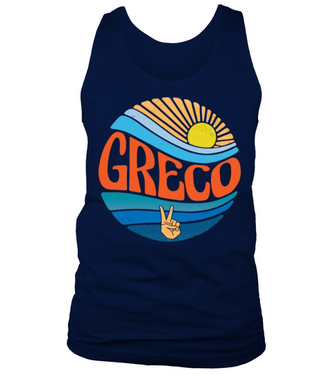 Greco Shirt Vintage Sunset Greco Groovy Tie Dye Tank Top Unisex