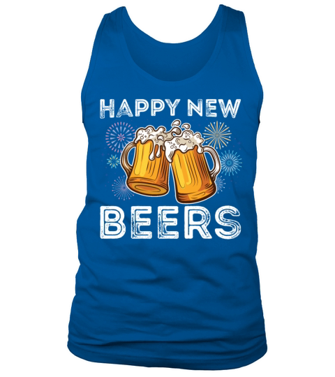 Happy New Beers 2023 Funny New Years Eve Vintage Tank Top Unisex