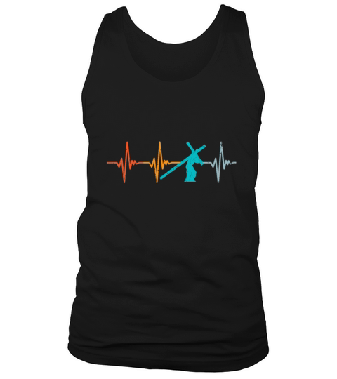 Heartbeat Christian Jesus Retro Faith Religious Tank Top Unisex