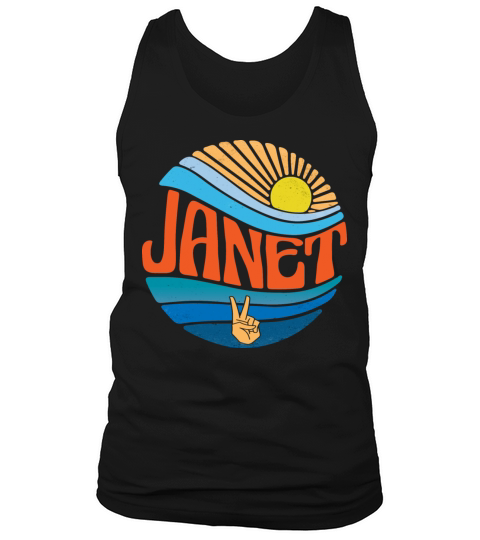 Janet Shirt Vintage Sunset Janet Groovy Tie Dye Tank Top Unisex