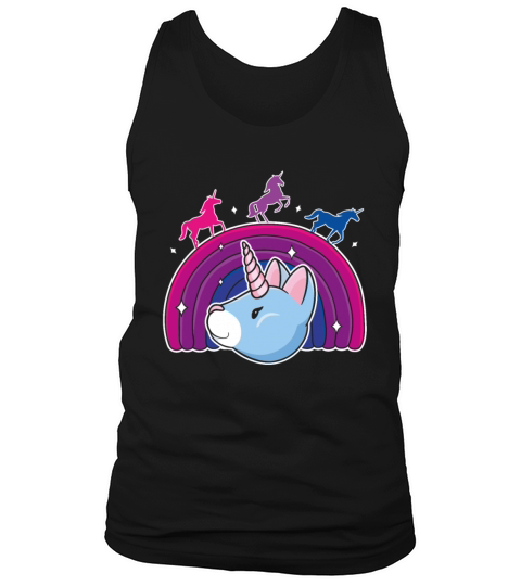 Kawaii Bisexual Pride Unicorn Bi Rainbow Tank Top Unisex