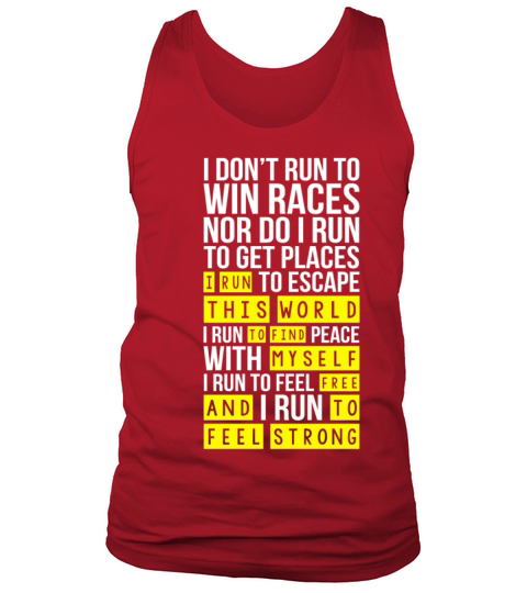 Marathon - I run this world to find myself free Tank Top Unisex